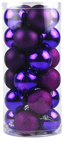 MRULIC Weihnachten Deko Weihnachtskugeln Christbaumschmuck Weihnachtsbaumkugeln Weihnachtsbaumschmuck Winter WüNsche Weihnachten Christbaum Weihnachtsschmuck(Lila)