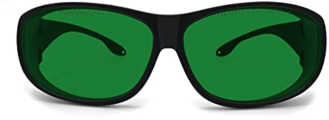 FREEMASCOT 8 + 190-420nm/600-1100nm Wellenlänge, Violett/Rot/Infrarot Laser-Schutzbrille für 375nm, 405nm, 650nm, 980nm, 1064nm Laser (Style 4)