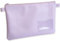 effektivo Banktasche Geldtasche farbig mit Reißverschluss und Fenster, Kunstleder violet pink, passend für Dokumente bis DIN A5