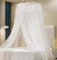VARWANEO Prinzessinnen-Betthimmel, Moskitonetz, doppellagig, elegante Stickerei, Spitze, durchscheinend, Kuppelbett, Bettvorhang für Doppelbett, Queen-Size-Bett, mit LED-Lichterkette, Jade-Farbe/Weiß