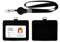 HYCOPROT Ausweishüllen PU Leder Mit 1 Ausweisfenster und 1 Kartensteckplatz Ausweisjojo Mit Schlüsselring Clip und Karabinerhaken Id Kartenhalter Für Office Business Student