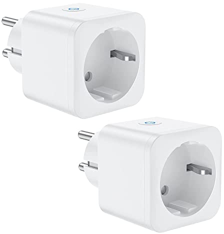 Enchufe inteligente, Enchufe WiFi con monitor de consumo de energía, compatible con Alexa y Google Home, enchufe Alexa con control remoto y función de temporizador,16A