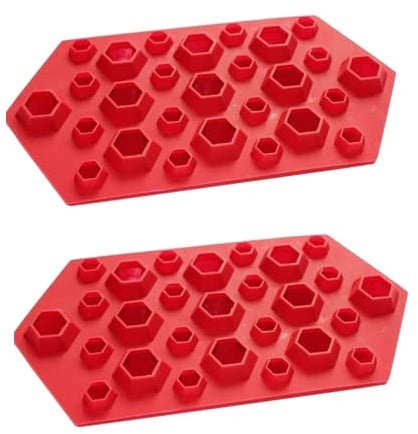Selecto Bake - 3D Diamonds Ice Cube 2PCS Diamonds Crystals Gems Silicone Bakeware Mould Chocolate Mold Wax Melts Candy Resin
