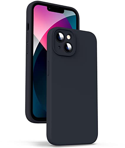 Supdeal Liquid Silikon Hülle für iPhone 13 Mini, [Kameraschutz] [Anti Fingerabdruck] [Kabelloses Laden] Flüssige Silikon Handyhülle Schutzhülle, Eingebaute Mikrofaser Case Cover, 5,4, Schwarz