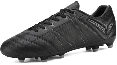 DREAM PAIRS Zapatillas de Fútbol Hombre Calzado de Fútbol Hombre Botas de Fútbol Zapatos de Fútbol al Aire Libre Tacos Deporte Spike Atletismo Gris Oscuro SDSC2201M-E Talla 40 (EUR)