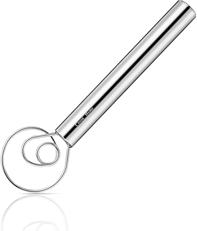 Small Size Ring Mini Danish Dough Whisk Bread Dough Egg Whisk Hand Mixer, Stainless Steel Length 9 Inch, Ring Diameter 2.3 Inch