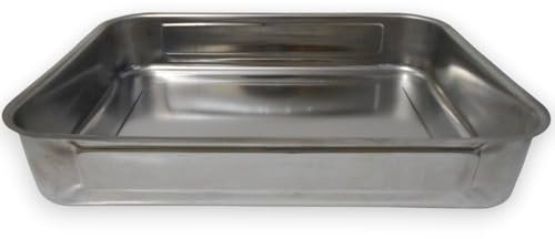 Bandeja Rectangular Grande para Yogur de Acero Inoxidable Multiusos para Utensilios de Cocina (304 (18/10) Grado, Apta para Lavavajillas, Apta para Alimentos, Fácil de Limpiar)