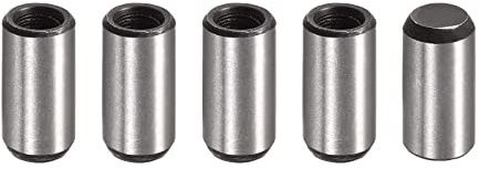 uxcell M6 Internal Thread Dowel Pin 5pcs 10x20mm Chamfering Flat Carbon Steel Cylindrical Pin Bed Bookshelf Metal Devices Industrial Pins