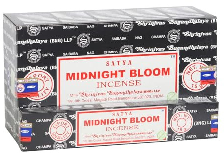 Satya Midnight Bloom Incense Sticks Pack Of 120 Black/White One Size