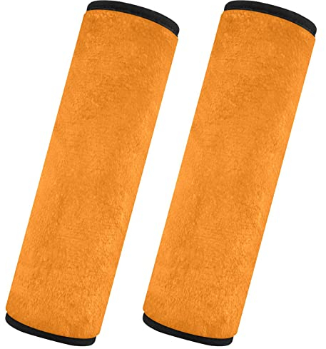 Auto-Sicherheitsgurt-Bezüge, 2 Stück, weicher Auto-Gurtschutz, Auto-Sicherheitsgurt, Schulterpolster, Autozubehör für Erwachsene und Kinder, Größe M, Orange