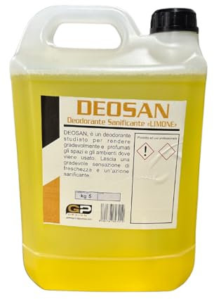 DEOSAN LIMONE DEODORANTE SANIFICANTE IGIENIZZANTE 5 KG PER AMBIENTI AUTO CAMION CAMPER