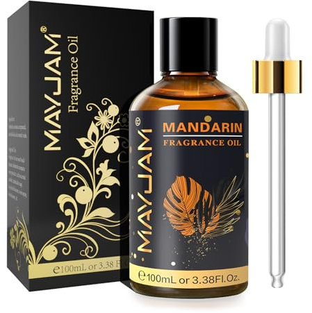 MAYJAM Huile Essentielle de Mandarine 100ml, Huile de Parfumée de Qualité Supérieure pour Diffuseur d'Huiles Essentielles, Aromathérapie, Humidificateur