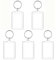 SagaSave Lot de 5 porte-clés vierges avec cadre photo - 7,6 x 5,6 cm - Rectangulaire double face - Pour famille, amis, couples