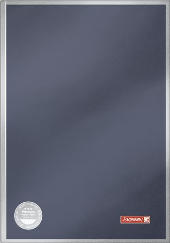 Notizbuch Premium Metallic, A4, 96 Blatt / 192 Seiten, kariert, anthrazit