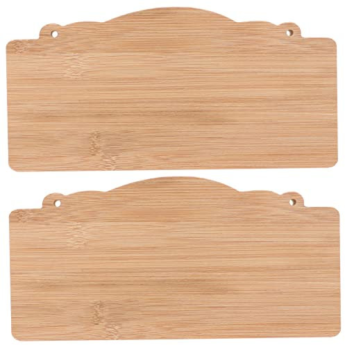BELLIFFY 2pcs Blank Wood Signs for DIY Crafting Unfinished Hanging Plaque for Easy Display Home and Garden Decoration