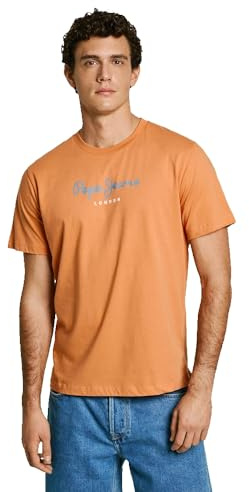 Pepe Jeans Eggo N Camiseta, Naranja (Naranja Atardecer), S Hombre