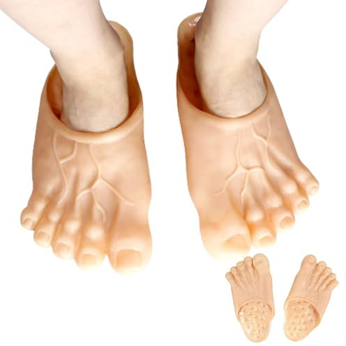 Yililay Kostümzubehör, lustige Füße Pantoffeln Lustige Kostüm Cosplay Dress Schuh Jumbo 10.63x5.12 Zoll Realistisches Kostümzubehör Schuhabdeckungen für Riesenschuhe