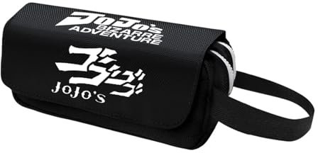 jiminhope JoJo's Bizarre Adventure Schreibwarenetui Anime bedrucktes Federmäppchen Zipper Pencil Case Büro Schreibwaren Kosmetiktasche Organizer...