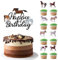 BelleVive 25 Stück Pferde Tortendeko Geburtstag Cake Toppers Pferde Cupcake Toppers, Pferde Tortenstecker für Geburtstag Thema Party Torte Dekorationen, Horse Theme Cake Topper