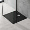 doporro Piatto Doccia 70x80 Rettangolare in Acrilico Nero H 4 cm Ultraslim con Design Antiscivolo - Lucia02AR