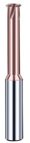 Single Tooth Carbide Thread Milling Cutter, M1 M1.2 M1.6 M2 M2.5 M3 M4 M5 M6 M12 Tungsten Carbide Single Tooth Spiral Milling Cutter 3 Flutes Solid Carbide Thread End Mill(M2.5X0.45)