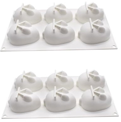 Cabilock 2pcs Cake Silicone Mold Plaster Doll Cake Decorating Sweet Lids Pan Bread Tin Doll Baking Cookware Chocolate Fryer Pancake Maker Ninja Air Fryer Wax Non Bakeware Silica Gel White