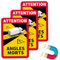 Jortmrd 3 Stück Auto Toter Winkel Magnet Aufkleber Frankreich 25 x 17cm Angles Morts Magnet Wohnmobil Hinweiszeichen Schild Attention Angles Morts Magnetisch Aufkleber Frankreich (Busversion)
