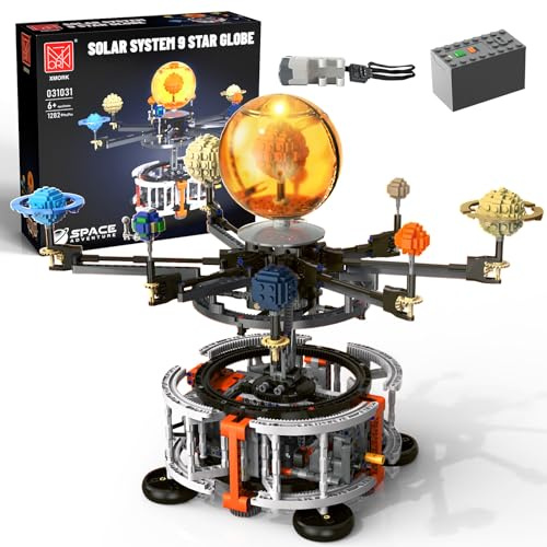 MOCBURIKU Kit de Construction de Système Solaire avec LED Lumière, 1282Pcs