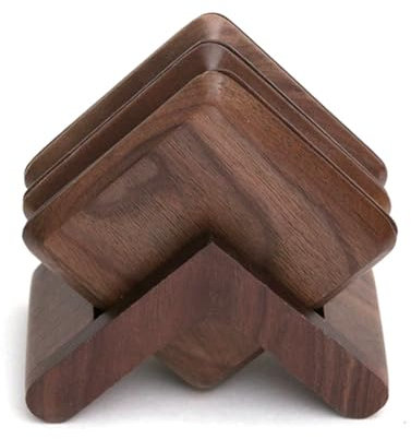 Tebbomp Black Walnut Wooden Coasters, Tea Cup Mat & Coffee Insulation Pad for Kitchen, Table Decor