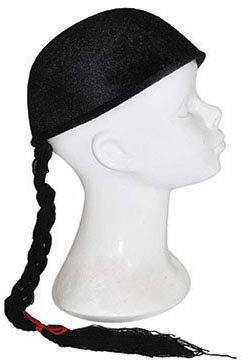 LP Divertissements Chapeau chinois avec tresse noir