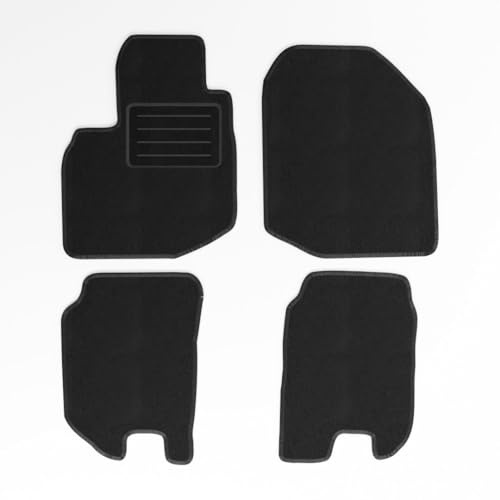 Mats4all Textil Fussmatten Passend für Honda Jazz 2008-2015 | rutschfest | Mit Verstärkung | 4-teilig