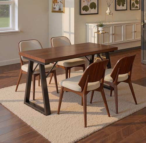 HOMAVO Esstisch im modernen Design für 4–6 Personen mit großer Tischplatte – wahlweise 140×80×75 cm oder 120×60×75 cm