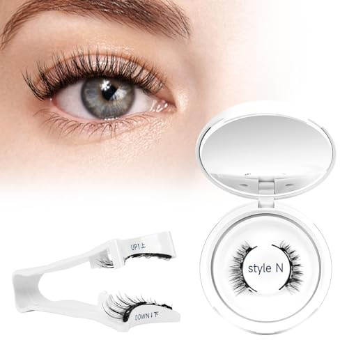 Higu Clace Ciglia Finte Magnetiche Con Applicatore, Non Richiedono Colla, Naturali E Realistiche, Facili Da Applicare E Rimuovere (Style-N)
