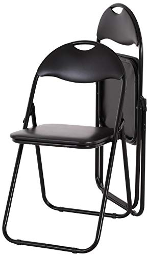 Raburg Klappstuhl 2er-Set, praktisches Gästestuhl-Set zum Klappen, gepolstert, leicht & bequem, Belastbarkeit 100 kg, Metallgestell, für Gäste, Büro, Event & Party, Paul, Schwarz/Schwarz