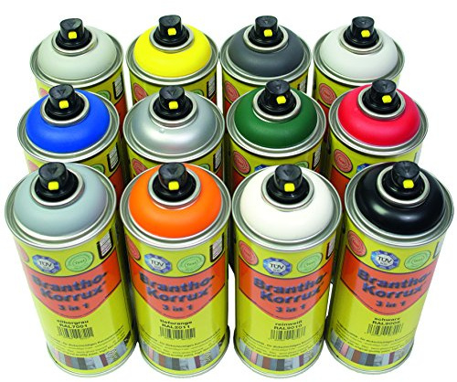 Brantho Korrux 3 in 1 400 ml RAL MB 7350 novagrau, Komfort-Sprühdose, Rostschutzfarbe
