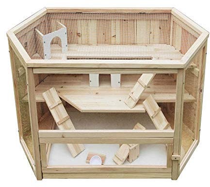 Unbekannt MyPets® Kleintierkäfig Villa XL Nagerkäfig Für In- und Outdoor - Plexiglas -Top Ausstattung