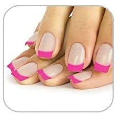 Glam'Up Paris - Faux Ongles - Carrée Arrondi - N°49 - French Fluo Fushia