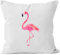 Autiga Kissenbezug Flamingo Kissen-Hülle Deko-Kissen 40x40 Baumwolle weiß Pullover