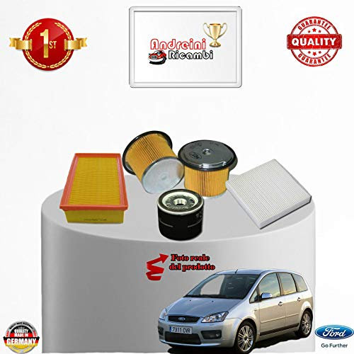KIT TAGLIANDO 4 FILTRI FOCUS C-MAX 1.8 TDCI 85KW 115CV DAL 2006 -> 2007