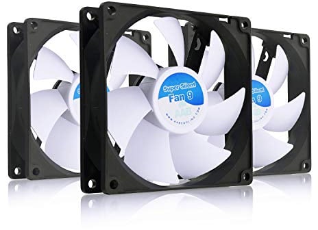 AABCOOLING Super Silent Fan 9 - Silent and Efficient 92mm Fan with 4 Anti-vibration Pads, Quiet Fan, Computer Fan, PC Fan, Silent Case Fan - Value Pack 3 Pieces 13.6 dB(A), 34 CFM, 1400 RPM