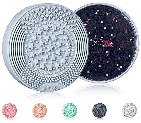 Jessup Pinceaux Maquillages Nettoyage Tapis Brosse Éponge Enlever Boîte Silicone Nettoyage Tapis 2 en 1 Nettoyant A004