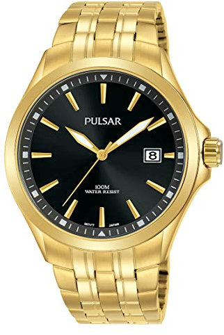 Pulsar Quarz Herren-Uhr Edelstahl mit Metallband PS9626X1