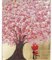 Kare Design Bild Touched Flower Couple Gold/Pink, Bilddruck, Wandbild, Bild mit Rahmen, Canvas, Acrylfarbe, handgemalte Details, Modern, Wohnzimmer, Schlafzimmer, Flur, 100x80 cm (L/B)