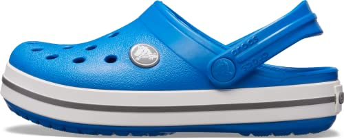 Crocs Crocband Clogs – Unisex Kinder Clogs – Leichtes und langlebiges Design – Bright Cobalt/Charcoal – Größe 19-20