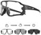 KAPVOE Selbsttönend Fahrradbrille TR90 Rahmen Herren Damen UV400 Schutz Design der Belüftungslöcher, transparente Sportsonnenbrille speziell für Mountainbiken, und mehr entworfen klar Schwarz 01