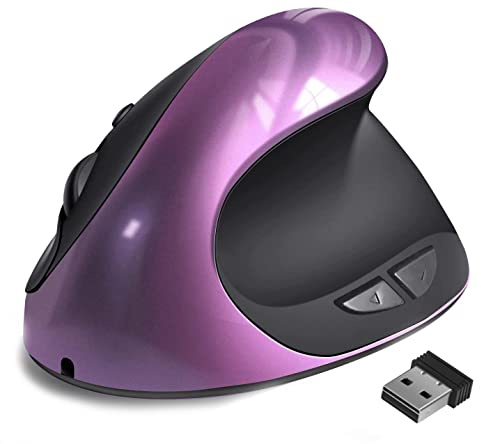 Kabellose Maus, Farbverlauf, 2,4 GHz, kabellose Laptop-Maus mit 20 m Verbindungsentfernung, leise, ergonomische kabellose Maus funktioniert für Mac OS / Windows (rot)