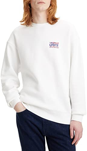 Levi's Herren Relaxd Graphic Crewneck Graphics, TIE-DYE SW Crew White, XL