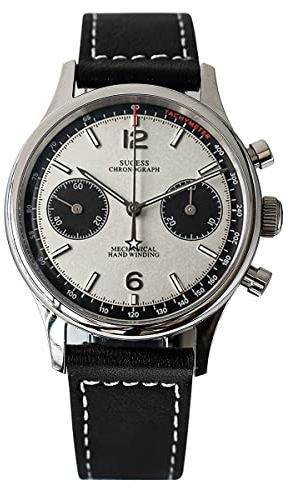 1963 Chronograph Mechanische Seagull ST1901 Bewegung Fliegeruhr Herren 38mm 40mm Saphirglas Herrenuhren 2021 montre Homme (38mm White), (STH1548)
