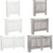 Radiator Cover White Modern MDF Vertical Slats Wooden Top Cabinet for Living Room Bedroom Hallway, Small