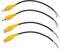 Create idea 2 Pairs RCA Audio Cable RCA Cable Plugs/Sockets to Bare Wire Ends for Subwoofer Audio Collection Car Audio Motorcycle Audio Stereo Players 15cm 2 Plugs & 2 Sockets